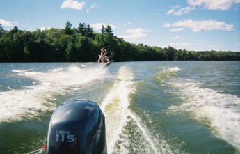 Waterskiing Up North at Thompson's Lakeside Cabins